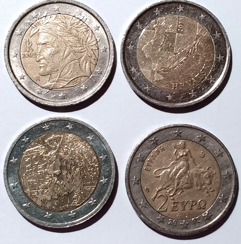 Euro coins popular - 4x, *popular