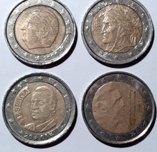 4X 2-Euro Coins, *POPULAR