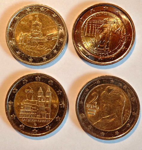 Euro coins popular - 4x, *popular