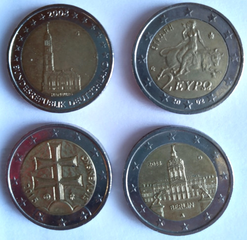 Euro coins popular - 2-euro, coins,