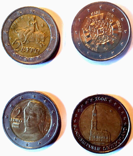 Euro coins popular - 4x, *popular