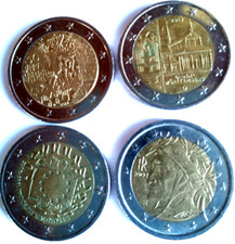 4X 2-Euro Coins, *POPULAR